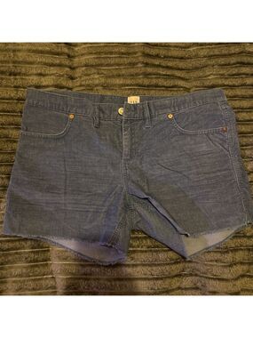Women's GAP Blue Corduroy Frayed Hem Shorts Size 14
